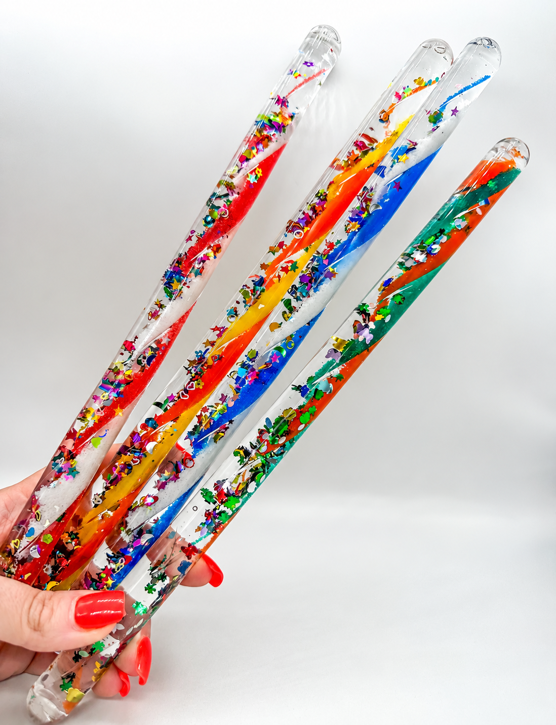 Colorful Glitter Sensory Tubes